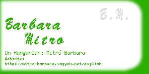 barbara mitro business card