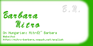 barbara mitro business card